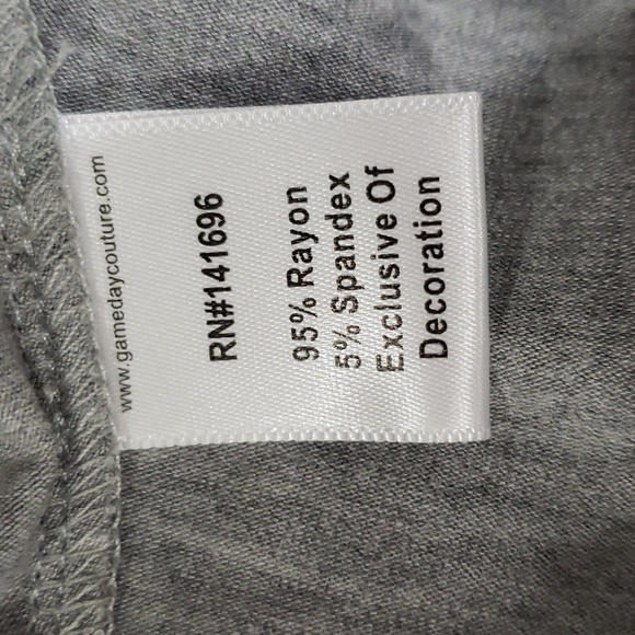 NWT Pressbox Women NCSU Tunic Top Medium Gray Tee NC State Game Fan Boho Comfy - Picture 9 of 12